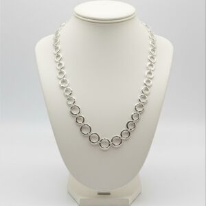 Classic Circles Liz Claiborne Silver-Tone Link Necklace